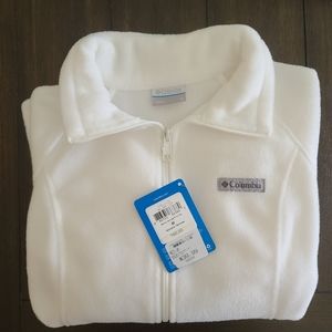 Columbia white fleece jacket